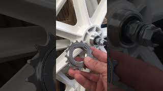 How to install a Freewheel on Skyway Tuff Wheels bmx bikerepair [upl. by Ellehsal]