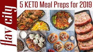 5 Keto Meal Prep Recipes For Weight Loss  2019 Clean Eating [upl. by Procter993]