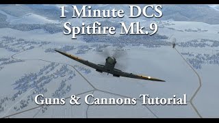 1 Minute DCS  Spitfire Mk IX  Guns amp Cannon Tutorial [upl. by Stoddart]