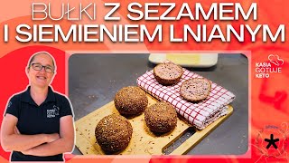 Kasia Gotuje Keto  Bułki z sezamem i siemieniem lnianym [upl. by Cusick370]