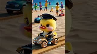 A Cute Duck Builds A Car Out Of Sand🐥😭shorts cuteduck [upl. by Alderman]