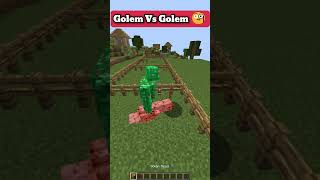 MINECRAFT  Golem Vs Golem 🤔 WAIT FOR END shorts minecraft [upl. by Mick]