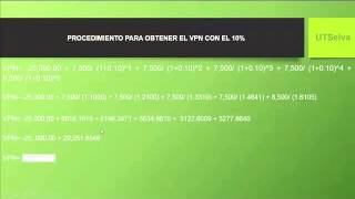 Ingeniería Económica Calculo de VPN TIR y CAUE [upl. by Studdard]