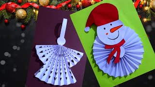 2 Christmas decoration craft ideas Christmas craft ideas for school Christmas craft with paper [upl. by Kraul]