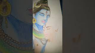 Mahadev amp parvati drawing mahadev parvati [upl. by Anatsirhc]