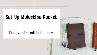 Set Up Moleskine Pocket Daily Planner for Next Year moleskinepocket [upl. by Nosam]