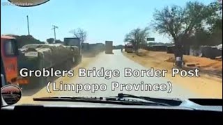 Day 126  Groblers Bridge Border Post into Botswana from South Africa [upl. by Ordnas]