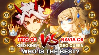 Navia C6 vs Itto C6 Triple Crown EndGame DPS Showdown  Single Target amp AOE  Who is the Best [upl. by Maribelle]