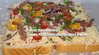 How to enjoy Octopus and anchovies on pizza bread for breakfast [upl. by Salesin]