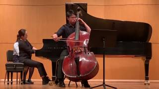 Evan Tsai Age 16  Koussevitzky Bass Concerto II Andante [upl. by Limann]