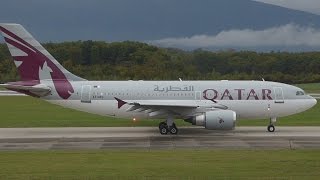 FullHD RARE Qatar Amiri Flight Airbus A310300 takeoff at GenevaGVALSGG [upl. by Sammie259]