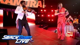 Twotime NXT Champion Shinsuke Nakamura debuts on SmackDown LIVE SmackDown LIVE April 4 2017 [upl. by Anoy677]