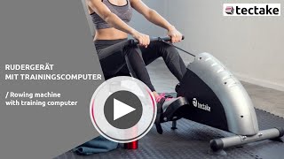 Produktvideo Rudergerät mit Trainingscomputer  tectake [upl. by Aivalf]