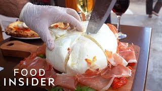 NYC Restaurant Serves Burrata With Baby Burratas Inside [upl. by Asiralc960]