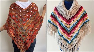 crochet poncho design for womencrochet cardigan for women2024new poncho designfashioncrochet [upl. by Ablem]