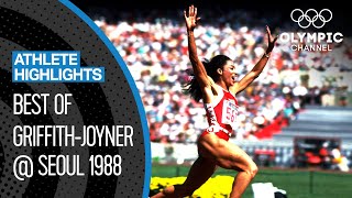 Florence GriffithJoyner 🇺🇸 The Fastest Woman of AllTime  Athlete Highlights [upl. by Tynan]