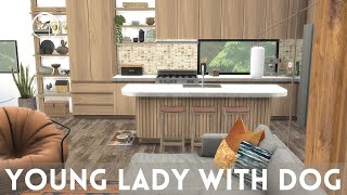 YOUNG SINGLE LADY WITH DOG  Sims 4  CC SPEED BUILD  CC List [upl. by Surovy]