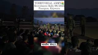 Territorial Army Recruitment Rally Kupwara indianarmy fauji ncc nsg nsg jkp viralshorts [upl. by Sussman]