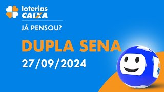 Resultado da Dupla Sena  Concurso nº 2720  27092024 [upl. by Timoteo]