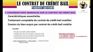 Le contrat de crédit bail Leasing Partie 1 [upl. by Aicercal]