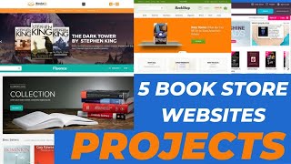 Book Store Website Complete 5 Projects  Responsive Mobile Device  HTML CSS amp JavaScript [upl. by Ylrebmi704]