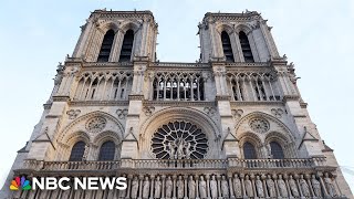 WATCH Reopening ceremony for Notre Dame Cathedral in Paris  NBC News [upl. by Eiramyma]