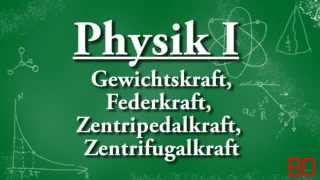 Physik I Vorlesung 5 Gewichtskraft Federkraft Zentripedalkraft Zentrifugalkraft [upl. by Ocire]