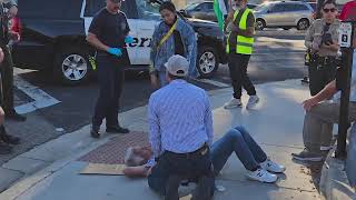 Jewish man dies after confrontation with proPalestinian protesters in California [upl. by Etan]