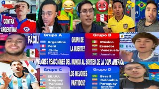 MEJORES REACCIONES DEL MUNDO AL SORTEO DE LA COPA AMÉRICA 2024 FASE GRUPOS [upl. by Drolyag]