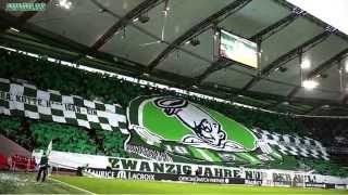 20 Jahre Green White Angels CHOREO  Wolfsburg vs Berlin 22022015 [upl. by Adai]