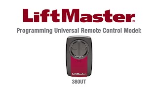 How to Program the LiftMaster 380UT Universal Remote Control [upl. by Mirielle959]