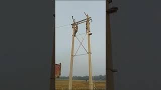 Manual installation of 11000 line bihar electricity india [upl. by Issirk466]