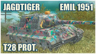 Jagdtiger EMIL 1951 amp T28 Prototype • WoT Blitz Gameplay [upl. by Tyoh]