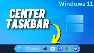 How to Center Taskbar Icons on Windows 11 [upl. by Acnayb273]