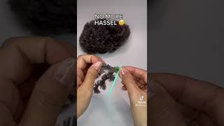 Ever had trouble threading fur or bulky yarn through a needle crochet knitting tips [upl. by Faber]