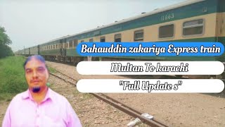 Bahauddin zakariya train ticket pricelatest review multan to karachi  Zakariya Express train [upl. by Stanleigh840]