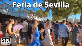 Feria de Abril 2023 de Sevilla 💃🎡 Sevilles April Fair  Day 4k Virtual Walk Tour Spain 🇪🇸 [upl. by Assyle]