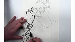 How to Draw a Calligram Self Portrait [upl. by Ianahs]