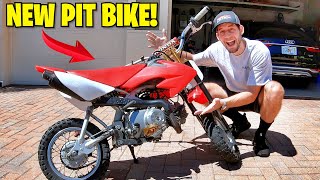 I BOUGHT A NEW CRF50 PIT BIKE [upl. by Eerbua]