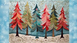 Quilt Series 37  Christmas Tree Themed Quilt Ideas [upl. by Dnana279]