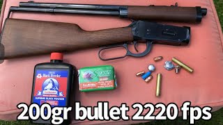 3855 win Sierra 200 gr VS ballistic gel in a 1894 Winchester TD [upl. by Aerised]