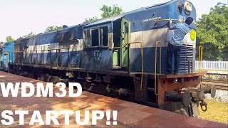 Starting a WDM3D locomotiveIndian Railways [upl. by Acirdna575]