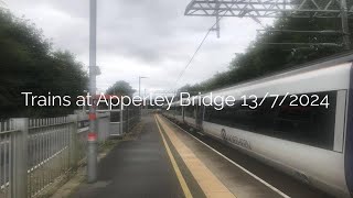 Trains at Apperley Bridge 1372024 [upl. by Yemaj]