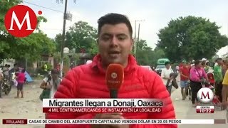 Migrantes avanzan por Matías Romero Oaxaca [upl. by Tandie]