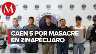 Detienen a 5 personas ligadas a una célula delincuencial en Michoacán [upl. by Ordway]