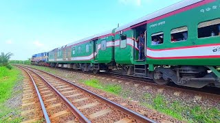 Bangladesh Railway Most Longest Inter city train Drutojan express  Departure Ishwardi by pass [upl. by Cheung]