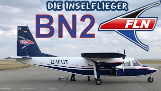 FLN Frisia Luftverkehr  BN2 Islander  Business Class Trip Juist  Norddeich 4K [upl. by Mcgannon]