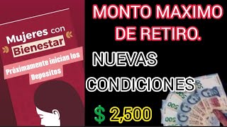 MB MONTO MAXIMO DE RETIRO EN ESTE BIMESTRE A LAS BENEFICIARIAS 🧐💲💳💵 [upl. by Frida]