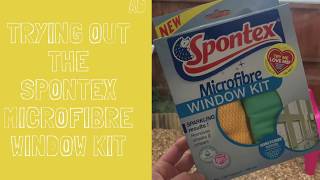 Trying out the Spontex Microfibre Window Kit ad [upl. by Nij922]