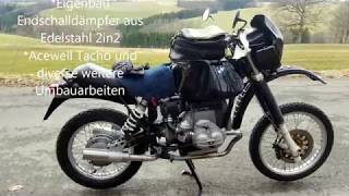 Bmw R 80 GSSiebenrock PowerkitEigenbau Endschalldämpfer [upl. by Kusin]